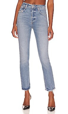 AGOLDE Riley Long Straight in Cove from Revolve.com | Revolve Clothing (Global)