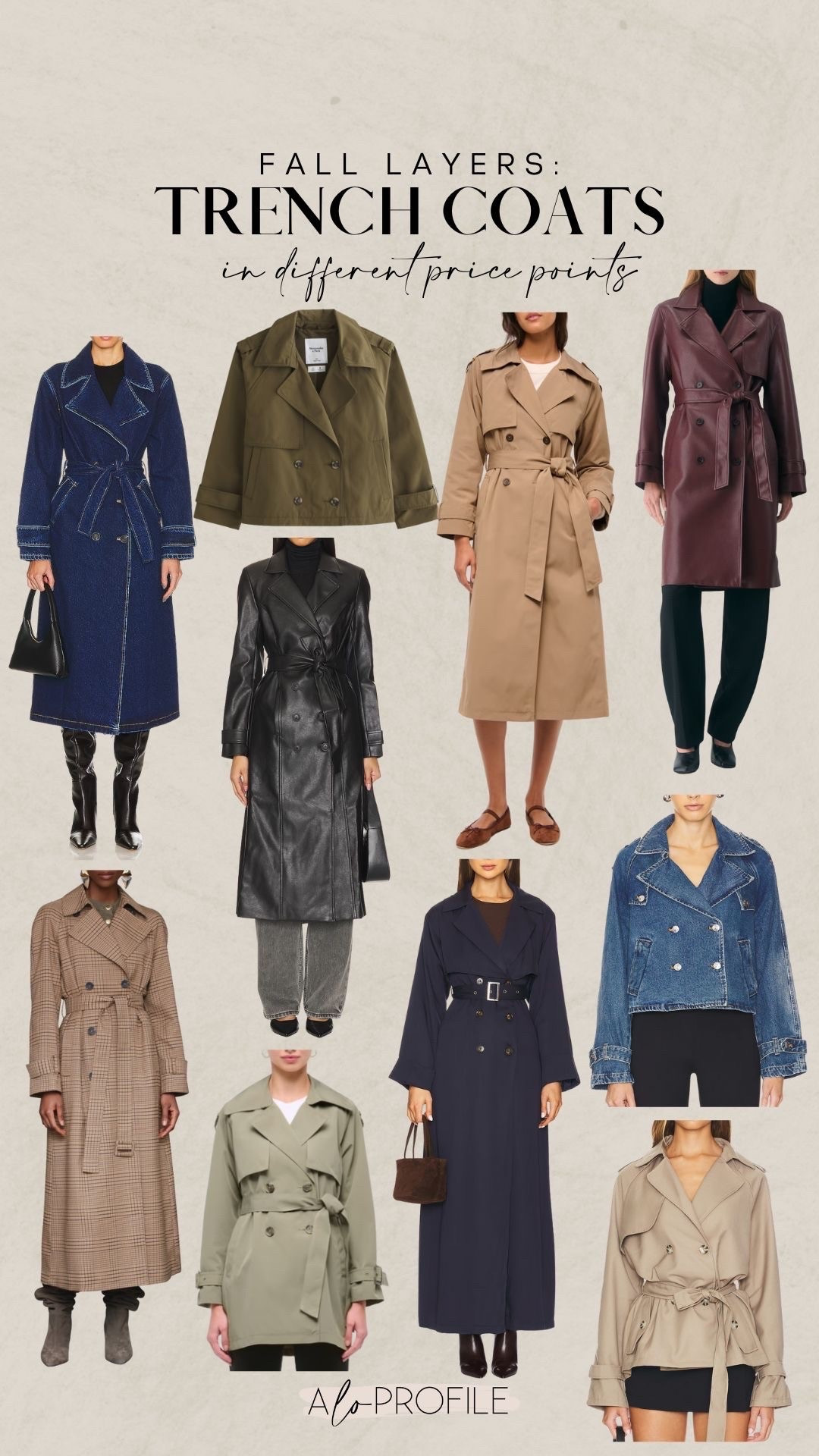 Fall Layers: Trench Coats // fall outfit, fall outfit inspo, fall transition outfit, fall wardrobe, fall closet staples, fall capsule wardrobe, fall fashion, fall style, outfits for fall, trench coat, fall jackets, cropped trench coat, fall coats