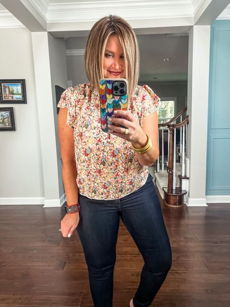 Amazon fashion - see more on smartsouthernstyle.com

Floral top - true to size but, size up if busty or in between sizes .
Skinny jeans – true to size, but size down, if in between sizes 

#LTKworkwear #LTKsalealert #LTKunder50