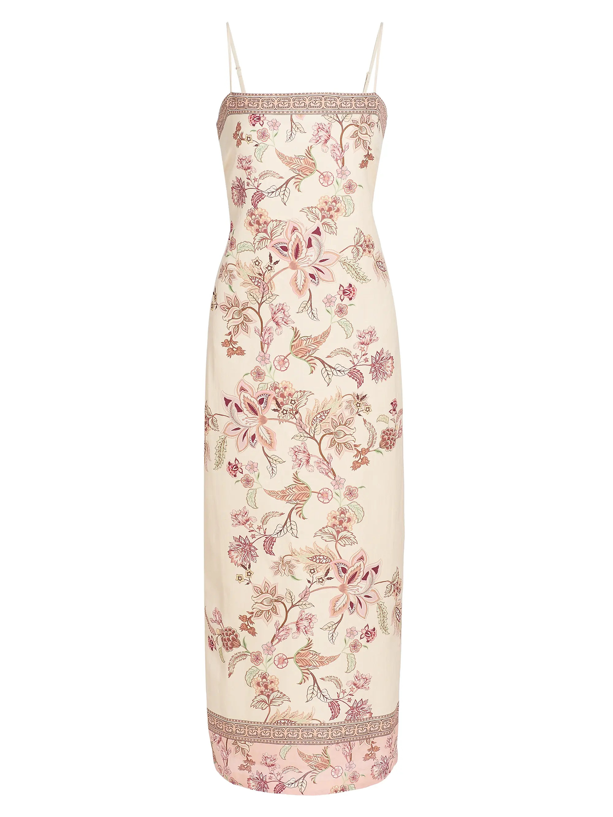 Hemant & Nandita Floral Sheath Midi-Dress | Saks Fifth Avenue | Saks Fifth Avenue