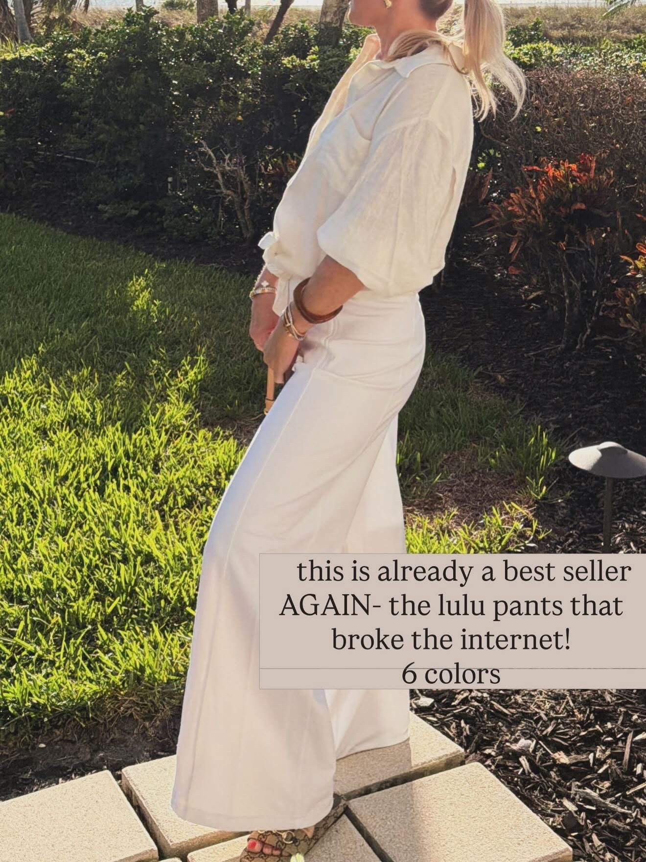 The most clicked lulu pants in white! 
Do your tts! I’m in smalls.


White pants. White shirt. Spring style. Viral. Spring outfits. 

#LTKSeasonal #LTKootd
