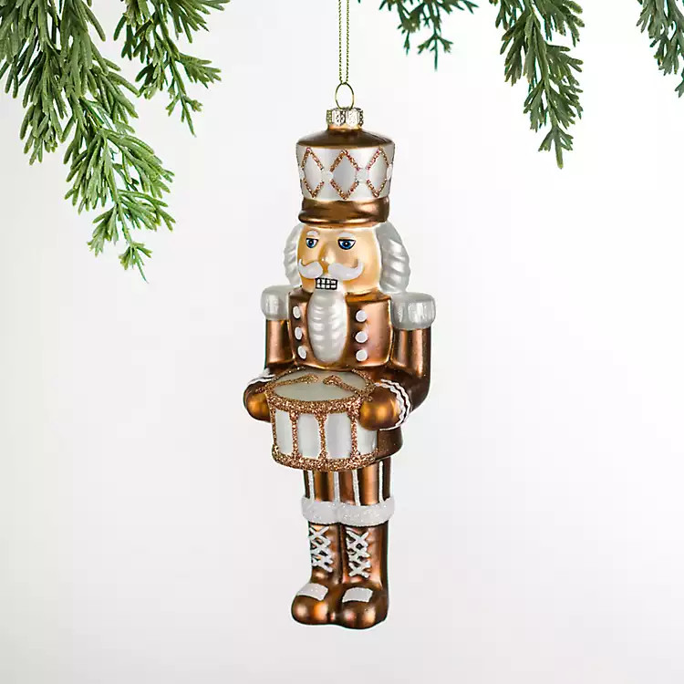 Holly Nutcracker Glass Christmas Ornament | Kirklands
