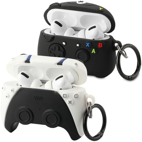[2Pack]Gedicht for Airpods Pro 2nd Generation Case,Funny 3D Cartoon Game Controller Design Silico... | Amazon (US)