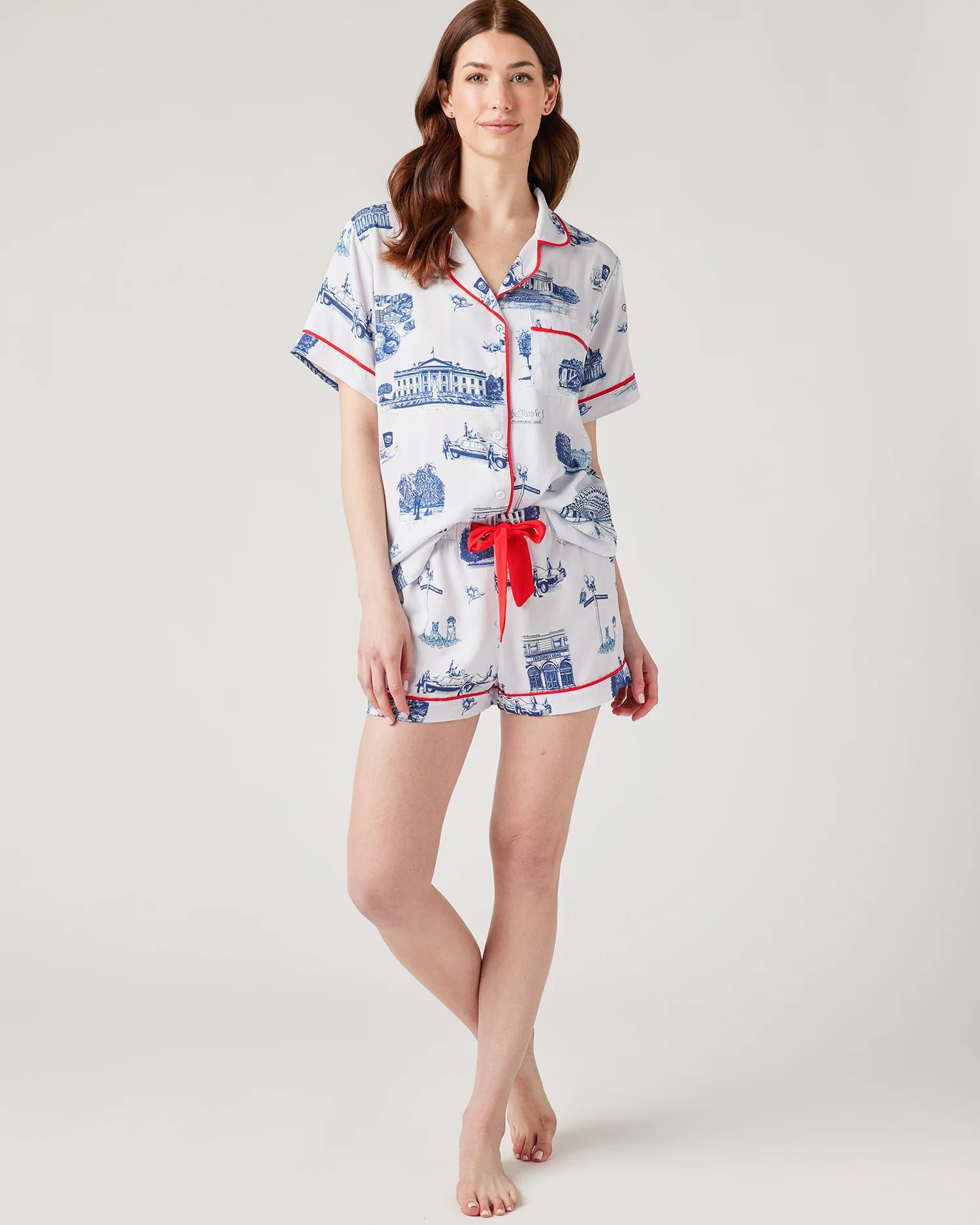 Washington DC Toile Pajama Set | Colorful Prints, Wallpaper, Pajamas, Home Decor, & More | Katie Kime Inc