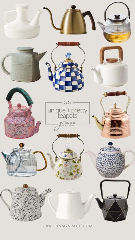 You have to love a pretty teapot. Whether used daily or simply as an additional décor element to your kitchen, the teapot can draw the eye. Check out this round up of beautiful and unique teapots with a style for everyone! Which one speaks to you?

#LTKunder100 #LTKhome #LTKunder50