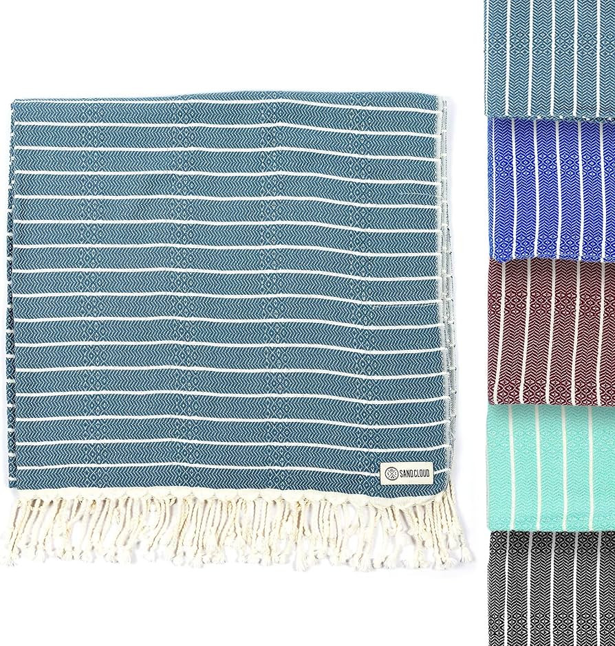 Sand Cloud Turkish Beach Towel - Sand Proof - 100% Certified Organic Turkish Towel - Quick Dry To... | Amazon (US)