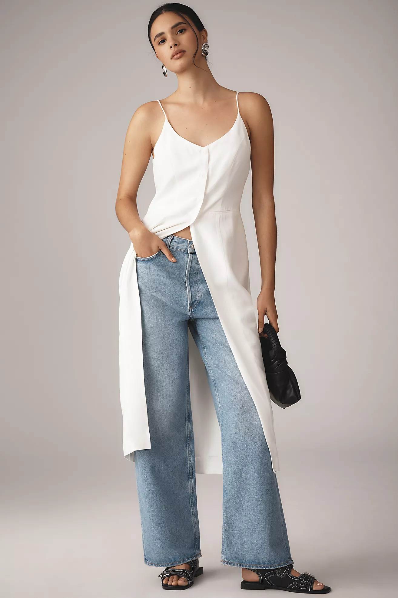 Sunday in Brooklyn Flyaway XL Button-Front Blouse | Anthropologie (US)