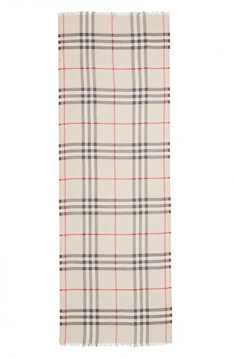 Giant Check Print Wool & Silk Scarf | Nordstrom