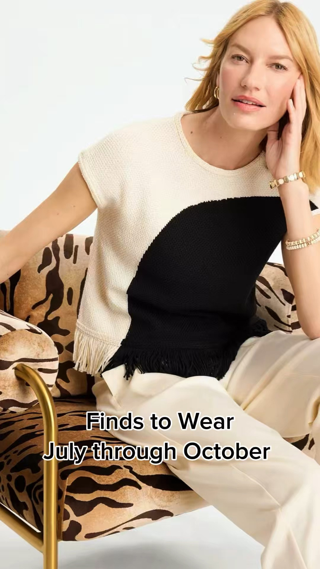 It is summer sale time! These finds from Chico’s are wear today through October styles! They work well with sandals, lightweight white and taupe for a summer look. Pair them with boots, loafers, blacks and browns for a fall look!