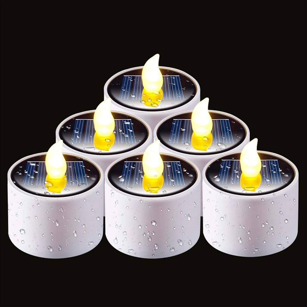 Homemory Solar Candles Outdoor Waterproof, Dusk to Dawn Outdoor Lighting, Reusable LED Tea Light ... | Amazon (US)