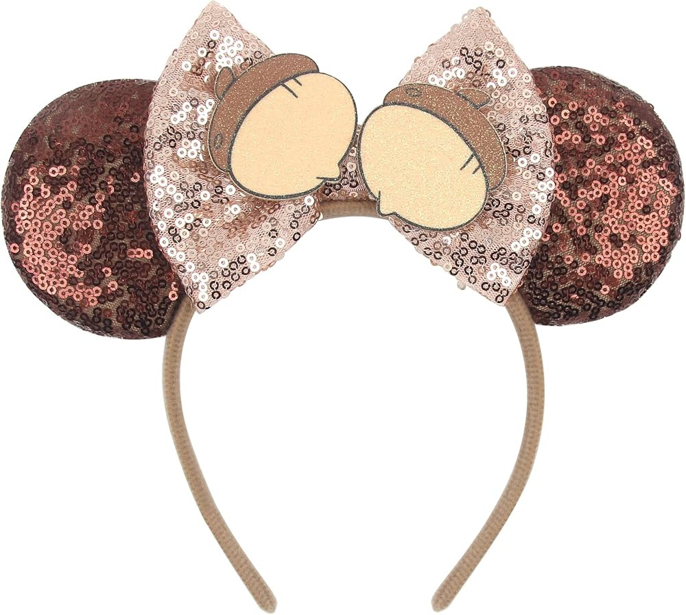 Squirrel Ears Head Band Hazel Mouse Ears Headband for Women Velvet Hair Bow Headwear for Girls&Bo... | Amazon (US)