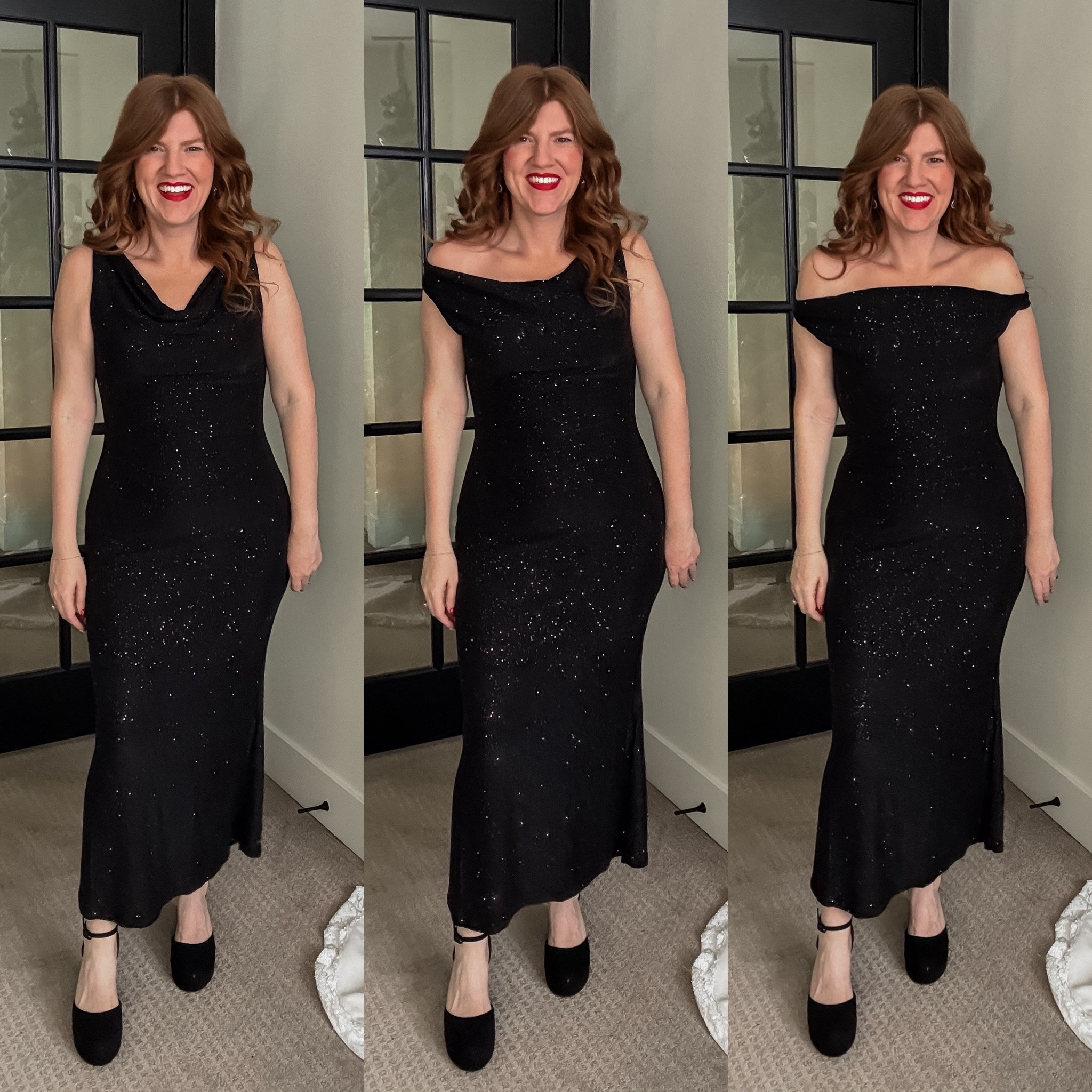 Holiday dress can be worn a few ways. Size medium. 

#LTKFindsUnder50 #LTKHoliday #LTKFindsUnder100