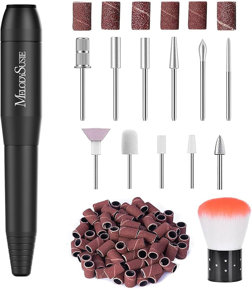 MelodySusie Electric Nail Drill Machine 11 in 1 Kit, Portable Electric Nail File Efile Set for Ac... | Amazon (US)