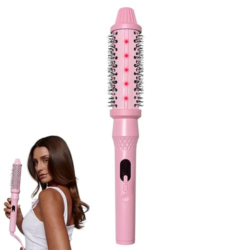 Mermade Hair Infrared Thermal Brush - Heated Round Brush, Hair Styling Tool for Curl & Volume, Ionic Ceramic Barrel, Salon Style Blowouts for Women, Multiple Heat Settings, Auto Shut Off - 1.25", Pink | Amazon (US)