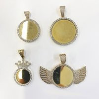 10K Solid Gold Custom Photo Pendant Necklace With Cz Charm Personalized Picture Frame Memory Unique Gift For Men Women Him Her Mom Dad | Etsy (US)