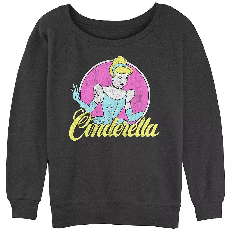 Disney's Cinderella Juniors' Simple Portrait Slouchy Terry Graphic Sweatshirt, Girl's, Size: Large, Grey Heather | Kohl's