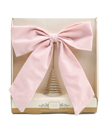 Velvet Bow Tree Topper | Marshalls