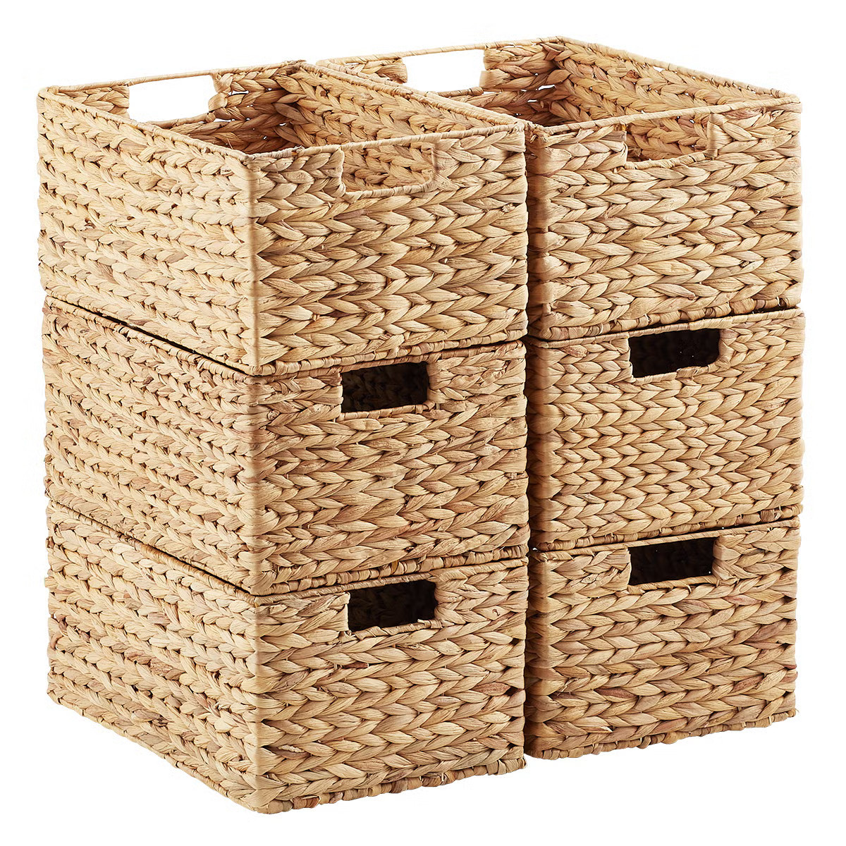 Water Hyacinth Storage Bins with Handles | The Container Store