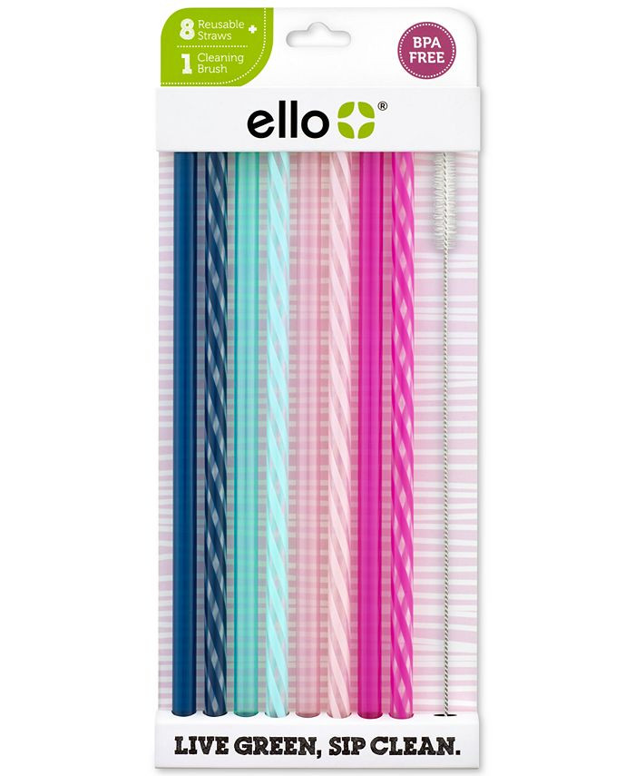 Ello Impact Reusable Plastic Straws, Set of 8 & Reviews - Kitchen Gadgets - Kitchen - Macy's | Macys (US)