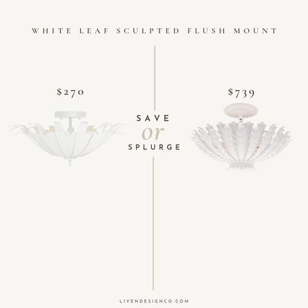White flush mount ceiling light. Leaf sculpted flush mount. White plaster lighting. 

#LTKHome #LTKSeasonal #LTKSaleAlert