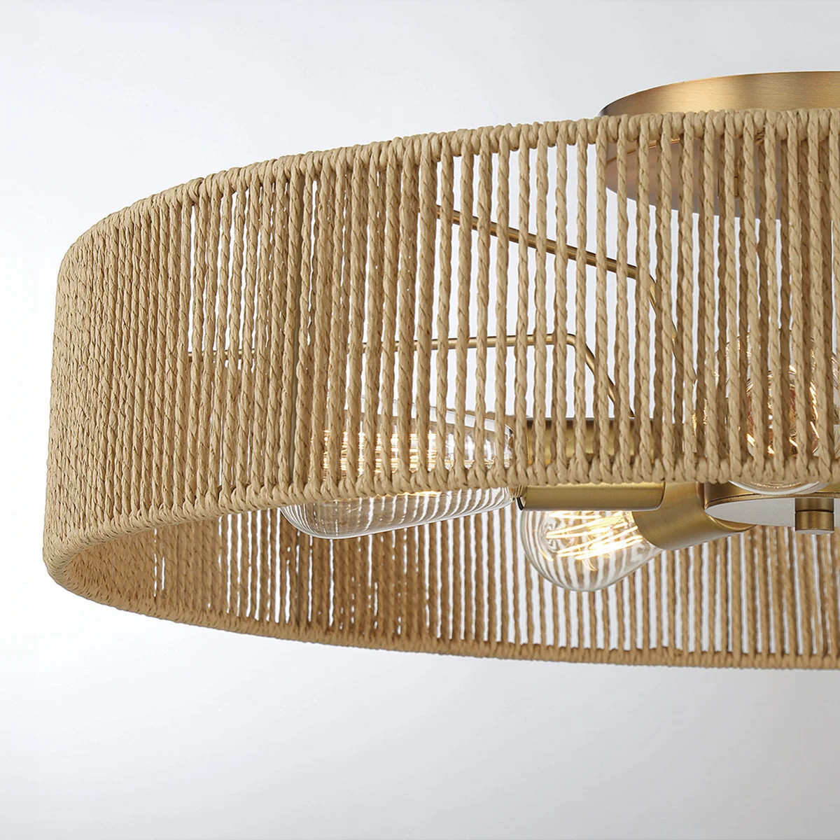 Julep 5-Light Dimmable Steel Semi Flush Mount with Rope Accents | Wayfair North America