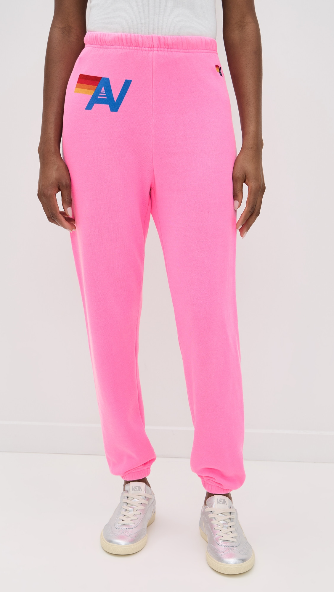 Aviator Nation Logo Sweatpants Neon Pink S | Shopbop