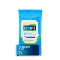 Cetaphil Gentle Skin Cleansing Cloths, Face Wipes For Dry / Sensitive Skin, 25 ct | Walmart (US)