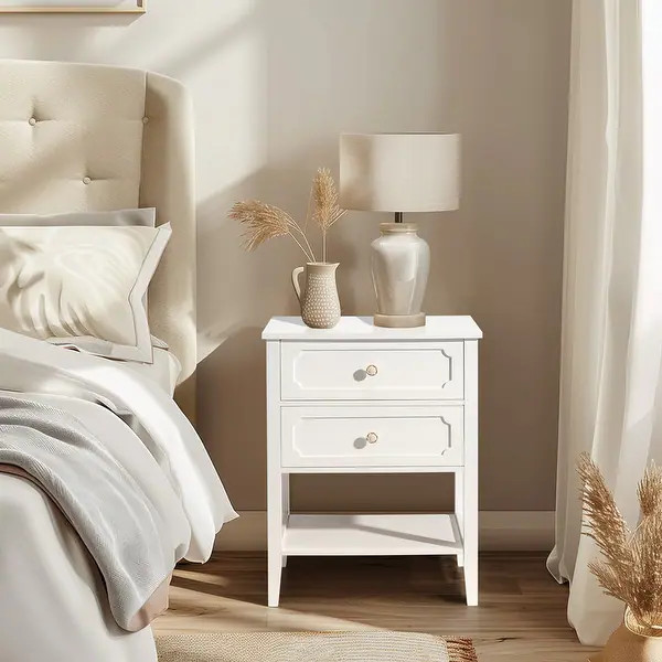 Solid Wood Nightstand - White | Bed Bath & Beyond