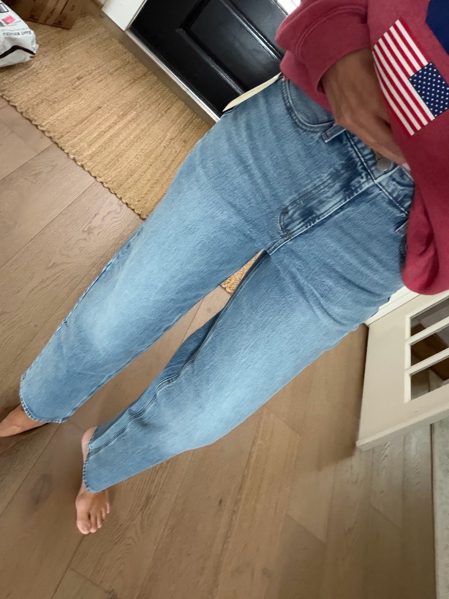 These straight leg jeans under $40 fit like a dream! They come in multiple length options and do run longer, which I love. I’m wearing a size 6 regular. And can we talk about these slides? SO gorgeous on the foot.

straight leg jeans, jeans under $40, affordable denim, tall girl jeans, jeans with length options, fall denim, casual fall outfit, everyday jeans, fall slides, women’s fall shoes, denim outfit, HauteandHumid

#LTKootd #LTKSeasonal #LTKOver40
