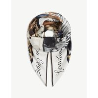 Animalia and logo print square silk scarf | Selfridges