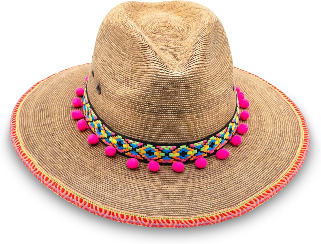 Straw Fedora Hat for Women - Wide Brim Sun Sat M/L Sizes (22”–23 1/8”) UPF Summer Vacation ... | Amazon (US)