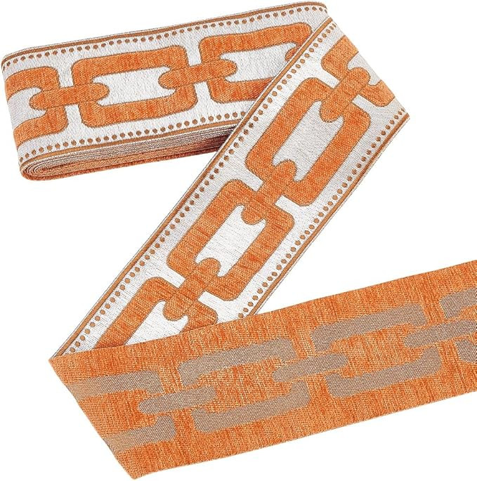 PH PandaHall 5.5Yard Geometric Ribbon Embroidered Drapery Trim 3.6inch Wide Polyester Jacquard Gr... | Amazon (US)