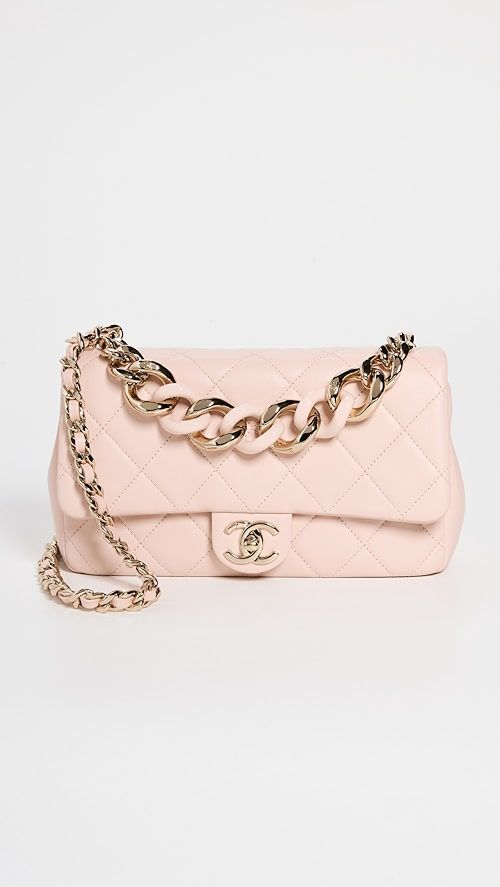 What Goes Around Comes Around Chanel Pink Lambskin Half Flap 9" Bag | SHOPBOP | Shopbop