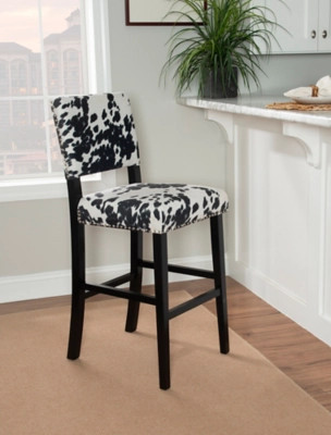 Wes Bar Stool , Black/White | Ashley Homestore