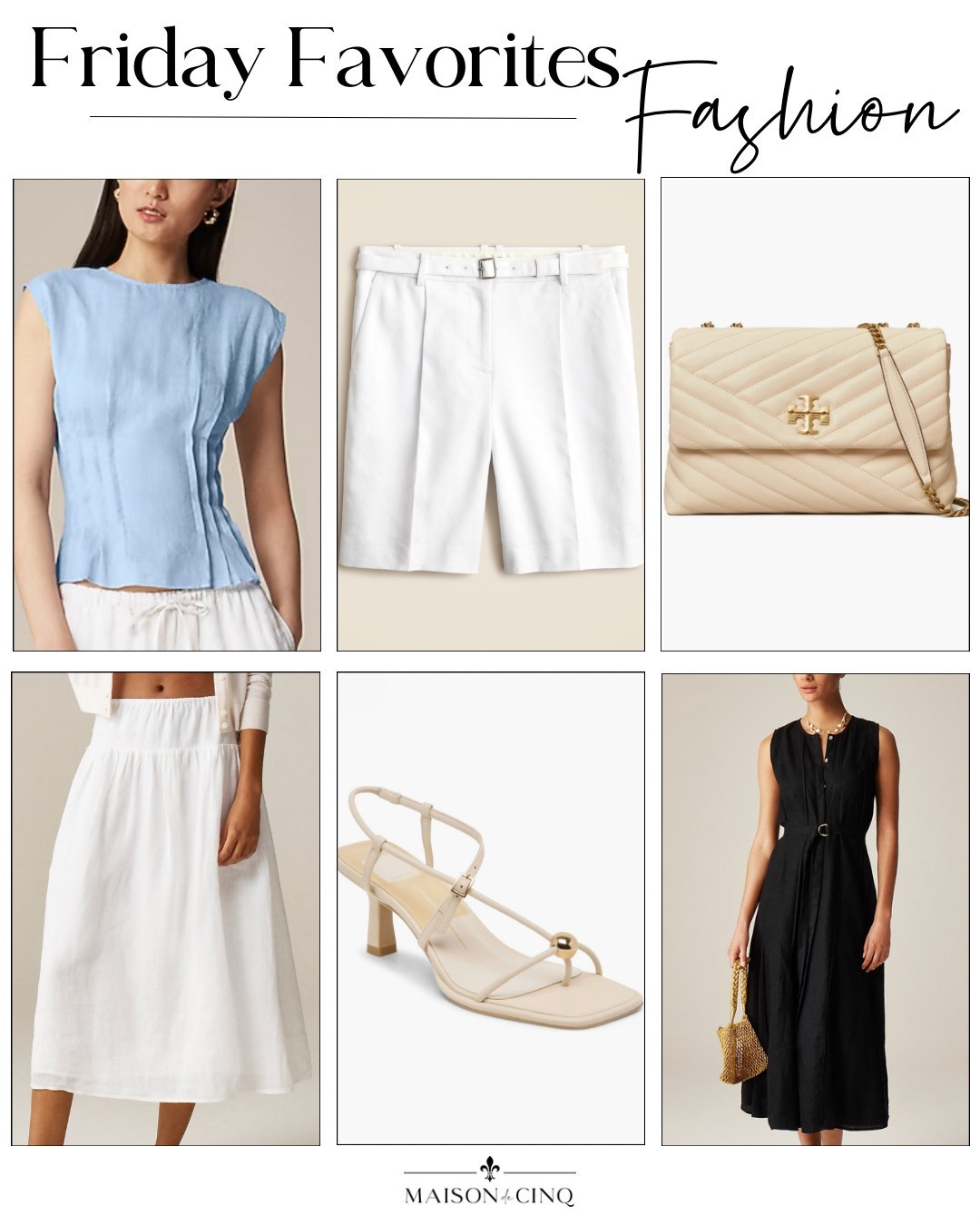 So many cute summer pieces for Friday Favorites this week like the most flattering top, Tory Burch bag on major sale, the cutest summer skirt, perfect heels and more!

Summer outfit, summer fashion, sandals, vacation outfit, linen shorts, white skirt, summer dress 

#LTKSummerEdit #LTKSeasonal #LTKSaleAlert