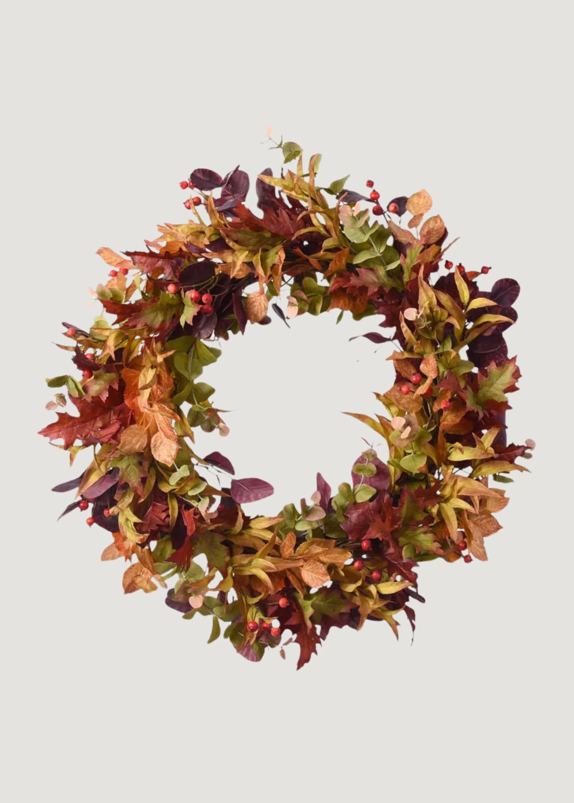 Faux Eucalyptus Fall Wreaths For Front Doors at Afloral | Afloral