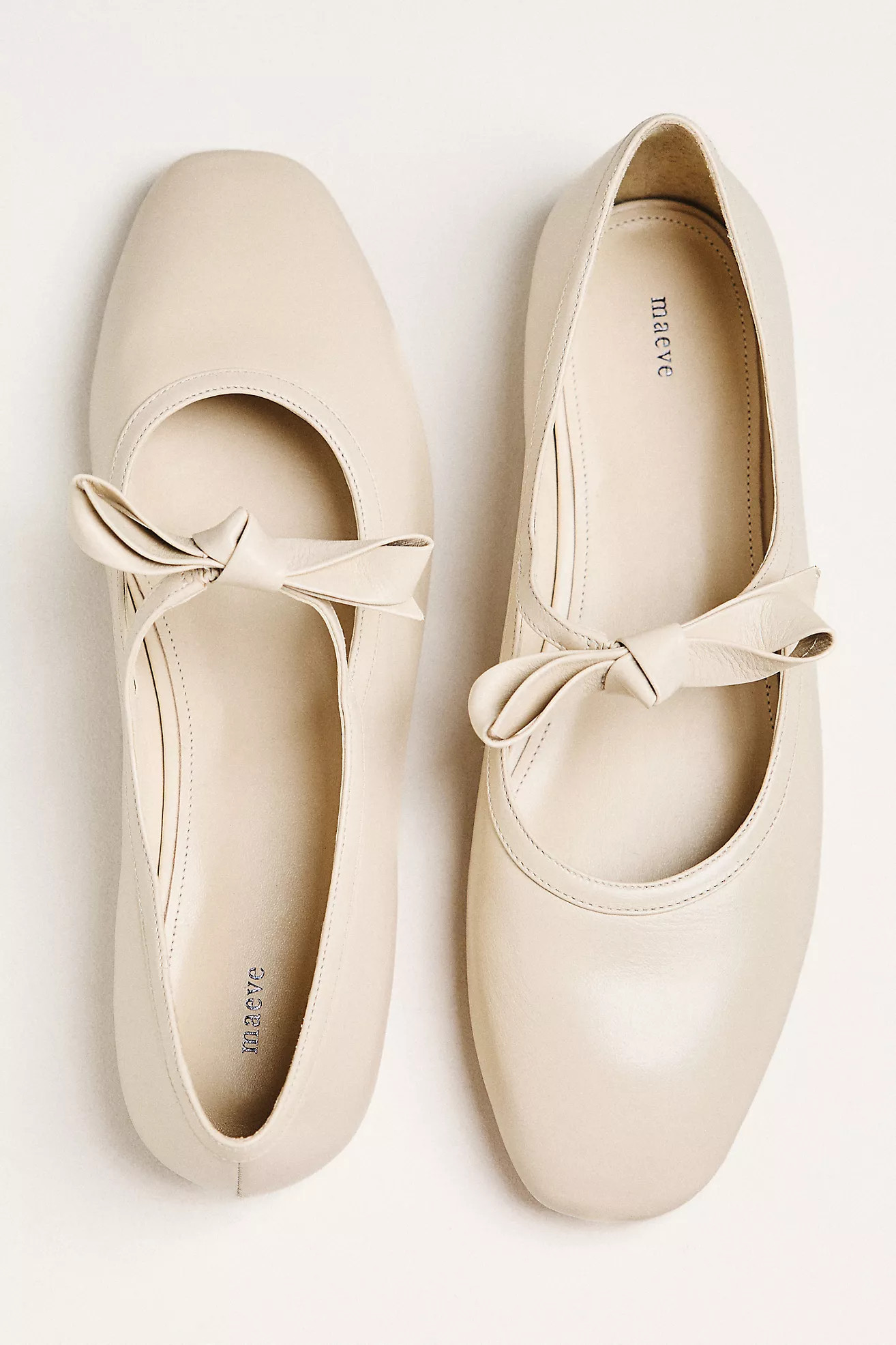 Maeve Knotted Bow Mary Jane Flats | Anthropologie (US)