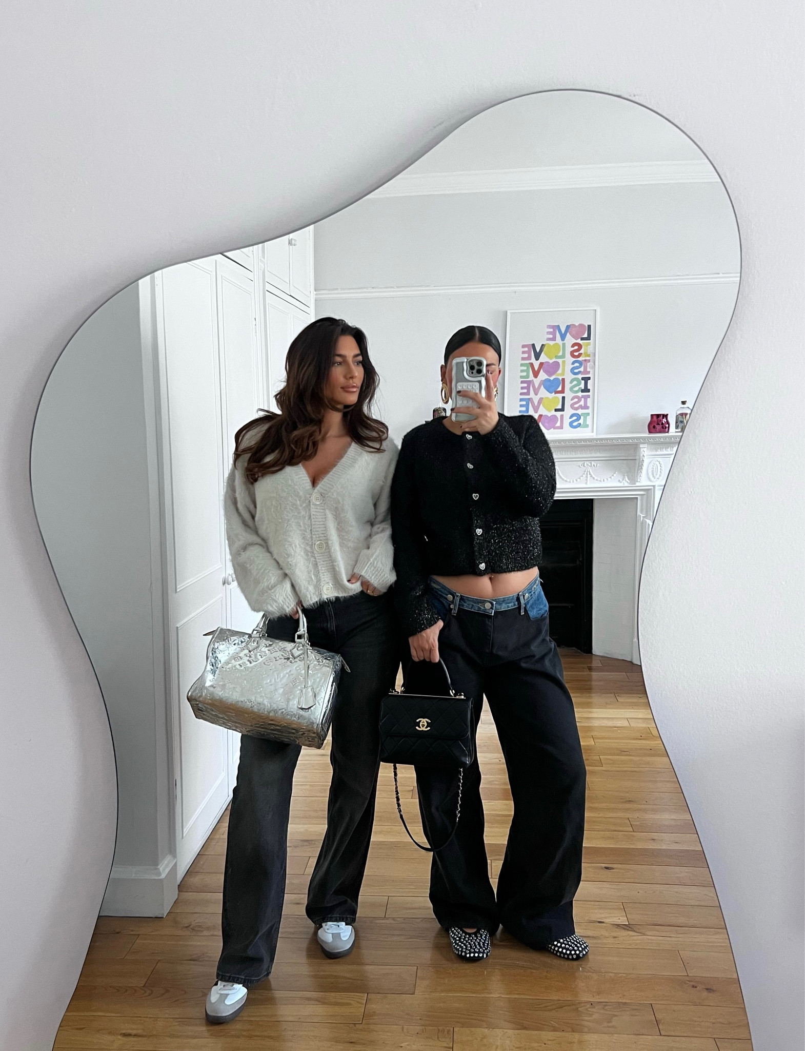 Faye’s grey cardigan is sold out but one linked a similar cream one xx