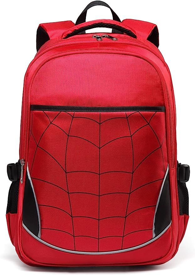 Kids Backpack for Boys Elementary School Bags Durable Kindergarten Bookbags (Red) | Amazon (US)