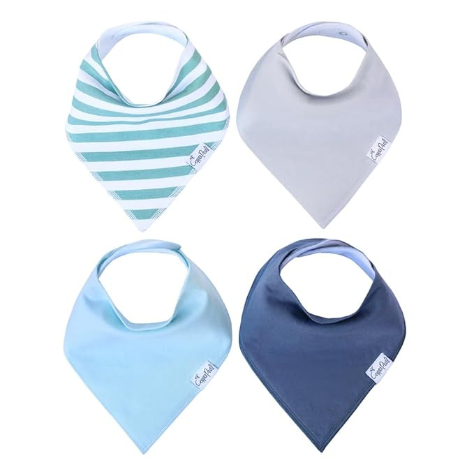 Copper Pearl 4 Pack Soft Cotton Baby Bibs for Drooling and Teething, Absorbent Drool Bibs for Bab... | Amazon (US)