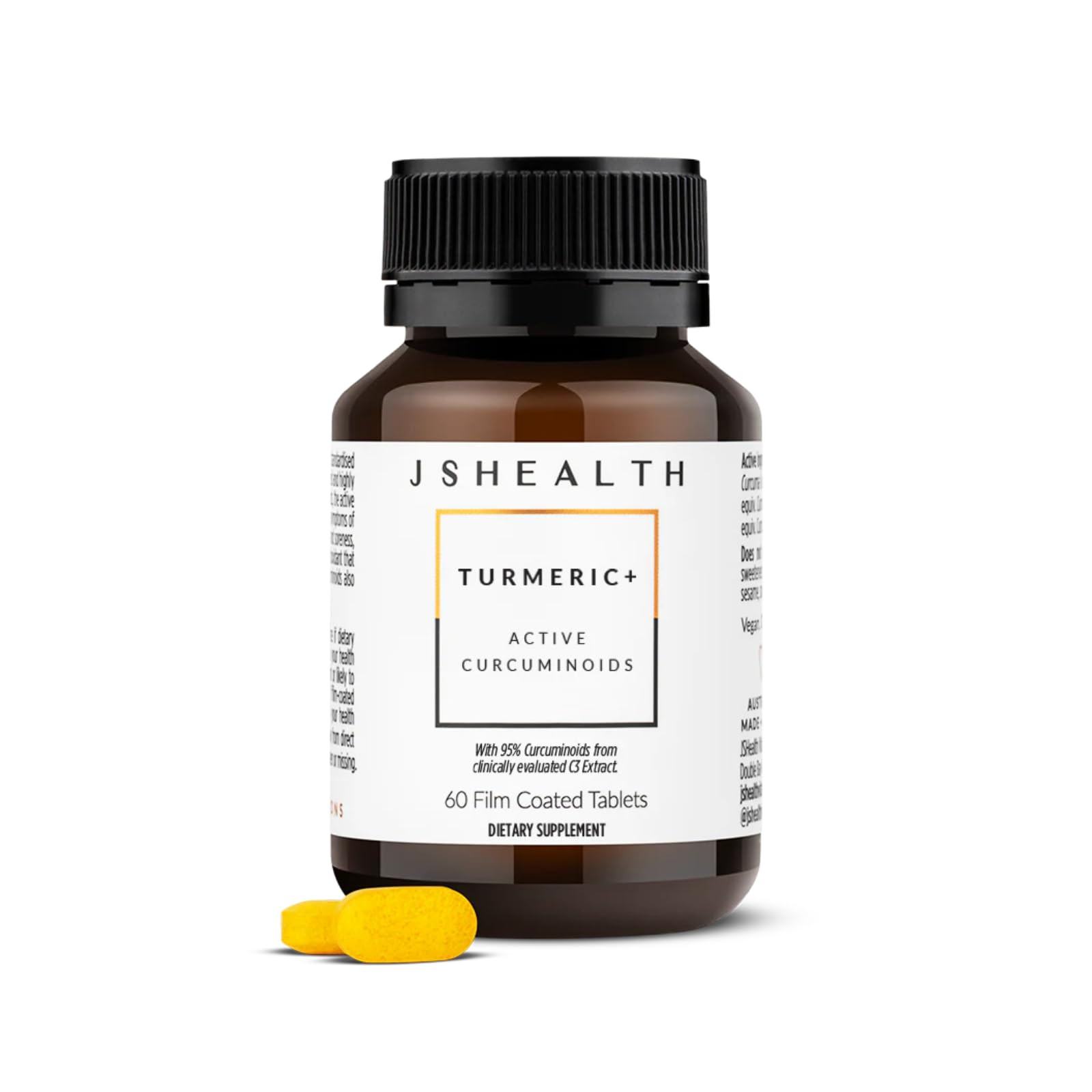 JSHealth Turmeric Curcumin Supplement with C3 Complex. 500mg Curcuminoids for Joint Support and W... | Amazon (US)