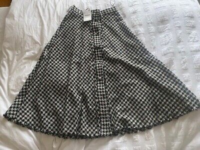 Zara Houndstooth Skirt Black and White Size M ASO HRH  | eBay | eBay US