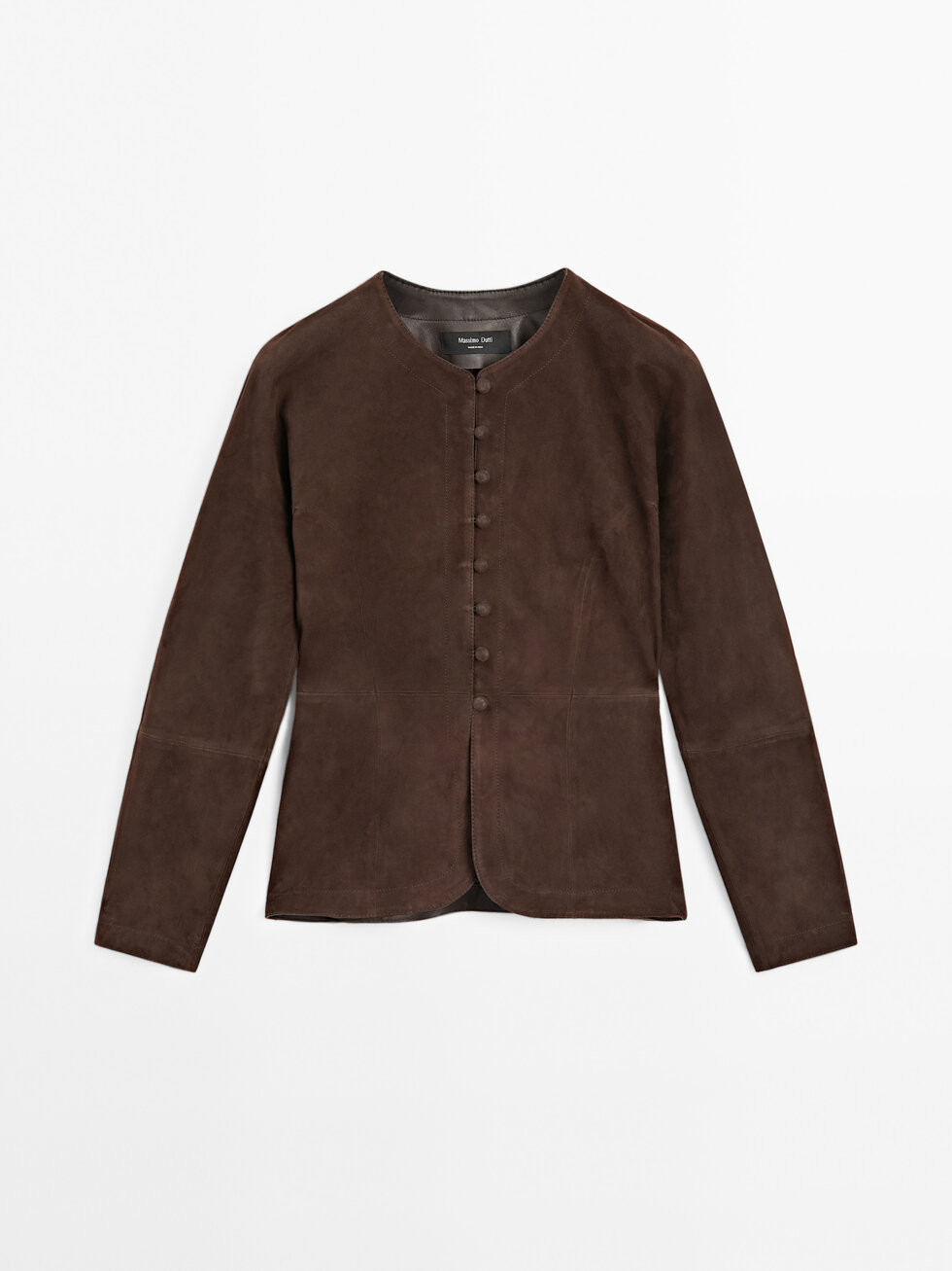 Short suede leather shirt | Massimo Dutti US
