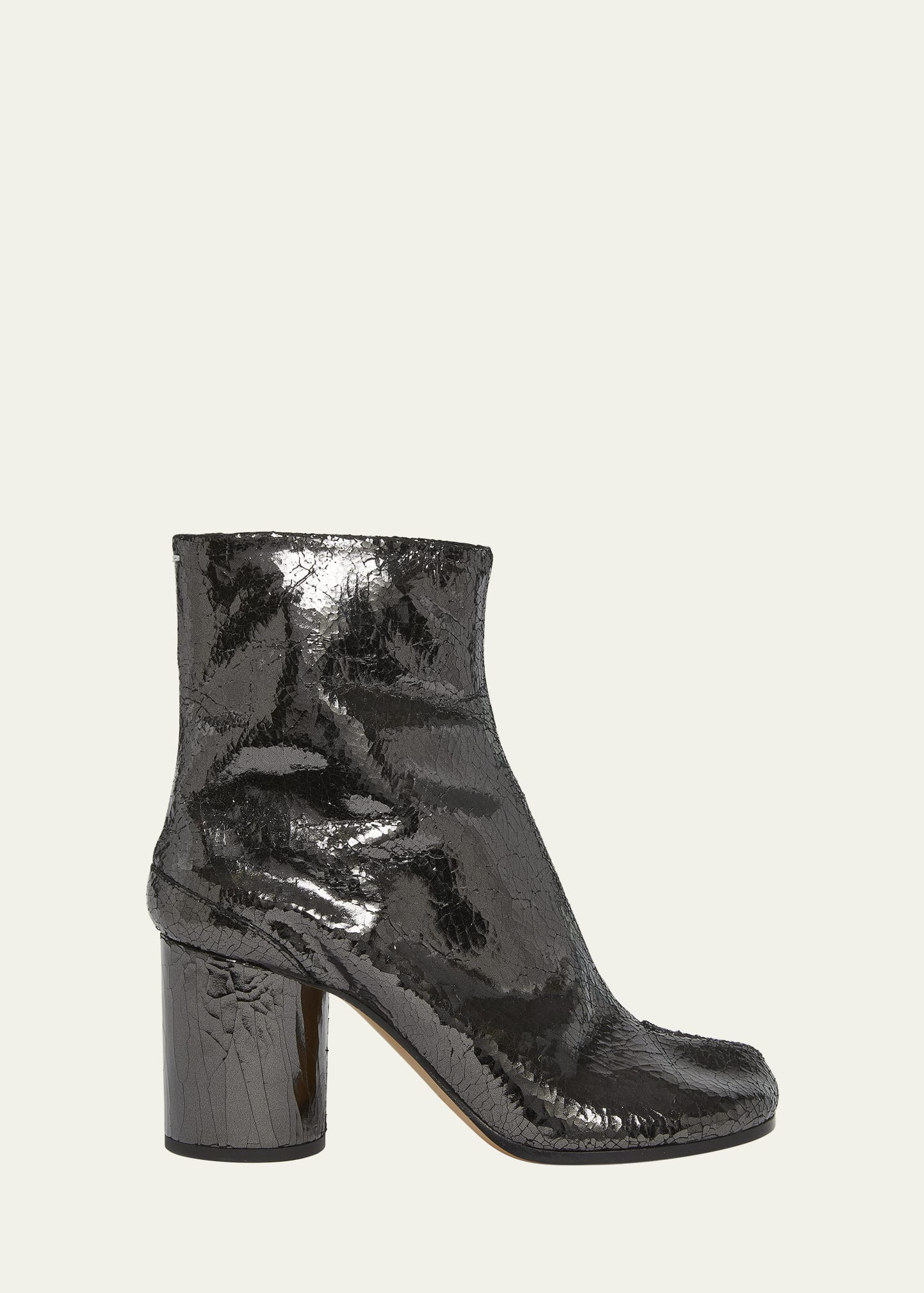 Maison Margiela Tabi Split-Toe Metallic Leather Ankle Boots | Bergdorf Goodman