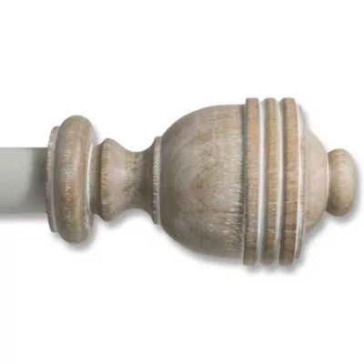 Victorian 84 to 144-Inch Curtain Rod Set in Weathered Ivory | Bed Bath & Beyond