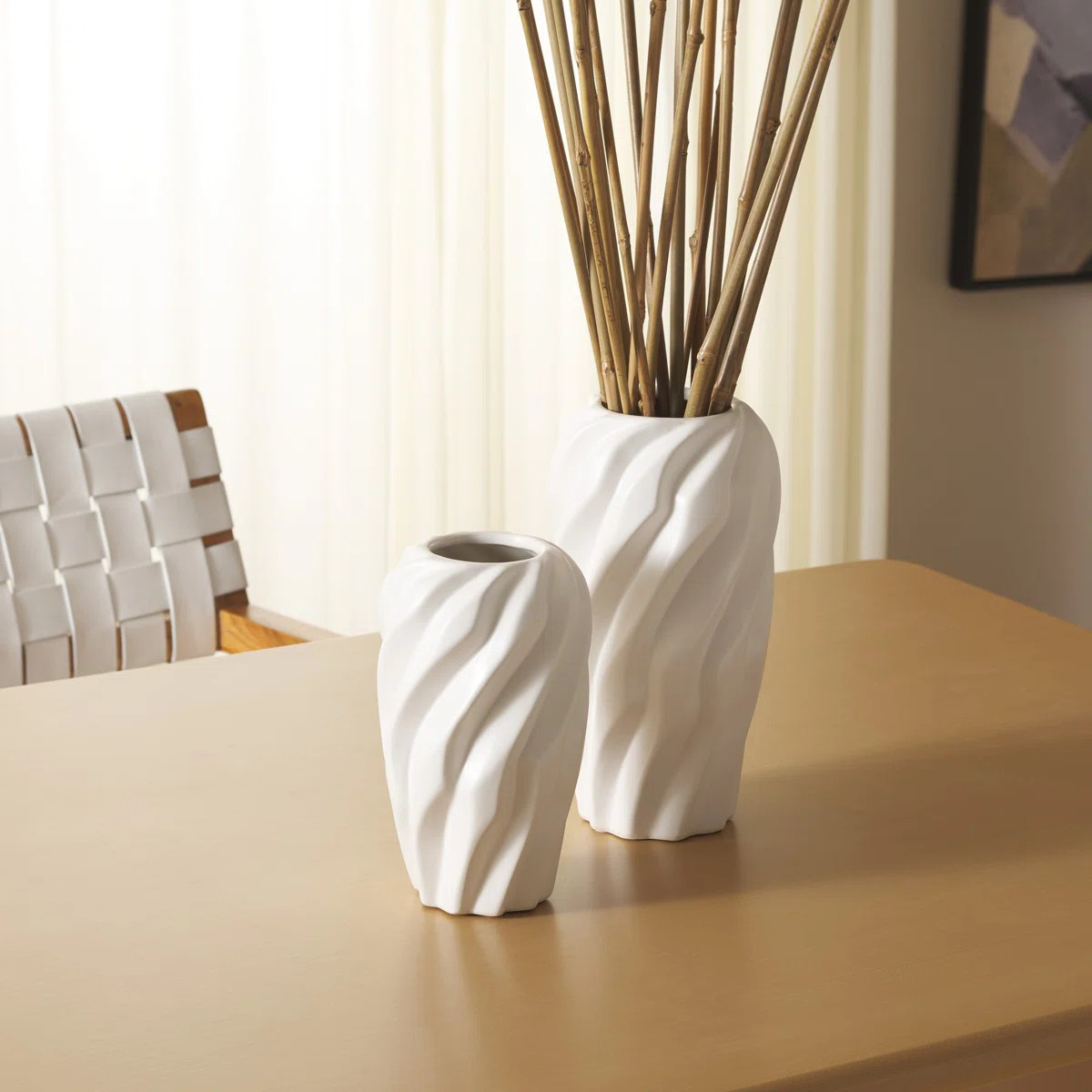 Babette Handmade Ceramic / Porcelain Table Vase (Set of 2) | Joss & Main