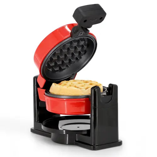 Megachef Non-Stick Round Electric Flip 5 Inch Belgian Waffle Maker in Red at Nordstrom | Nordstrom