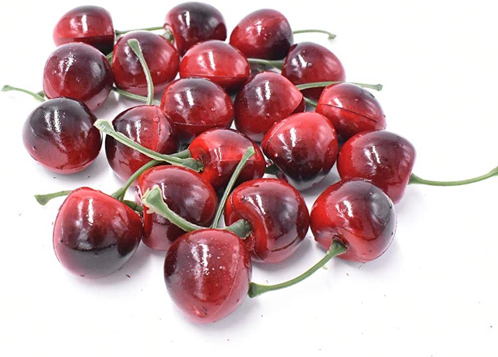 Art&Beauty Pack of 20 Decorative Fruit Cherries Fake Fruit Model for Decoration | Amazon (US)