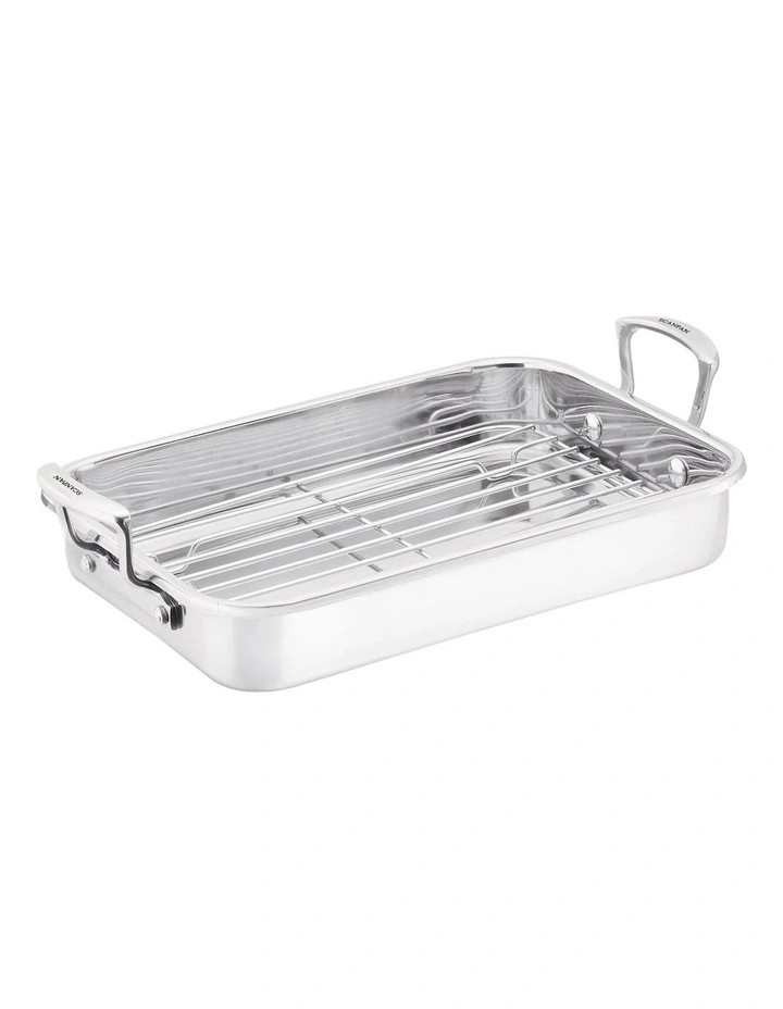 ScanpanImpact 42 x 26 x 11cm (ext) 35 x 24 x 6cm (int) Roasting Pan with Rack | Myer