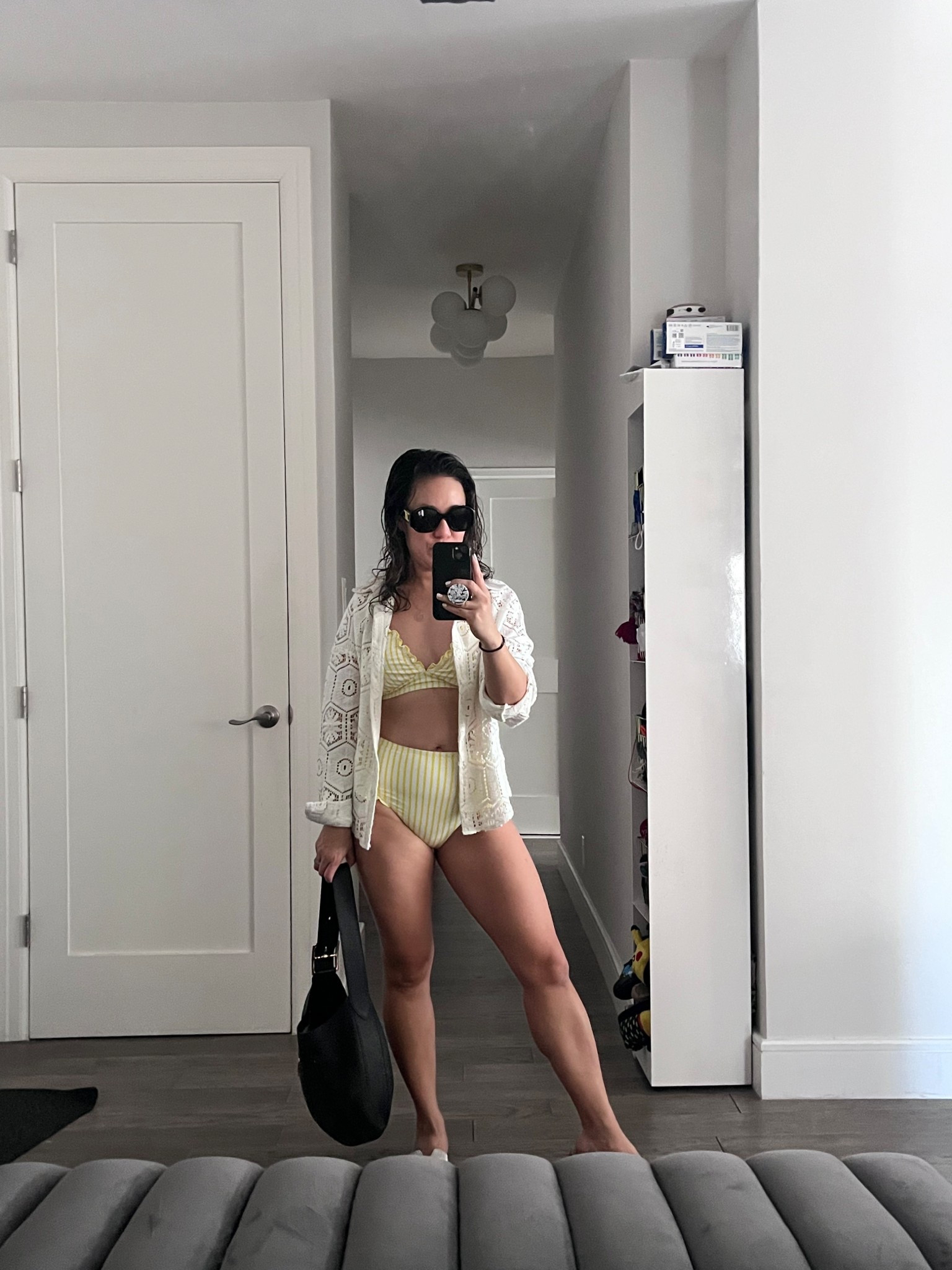 Cute high-rise bikini! Yellow stripes. Size xs in the set. Size xs in the cover-up. Cover-up comes as a set!

#LTKActive #LTKSwim #LTKSaleAlert